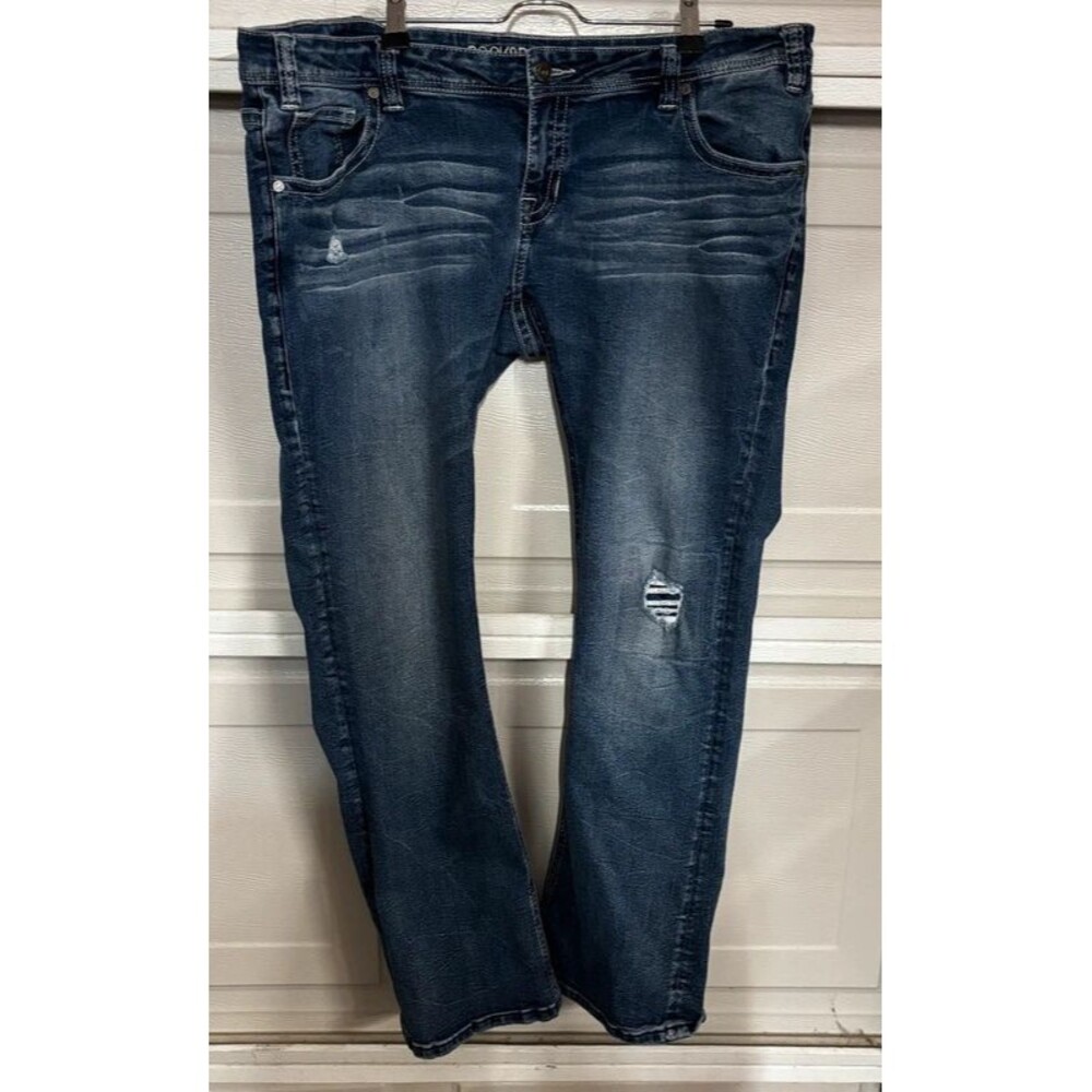 Rock & Roll Cowgirl Rival Low Rise Bootcut Jeans Women’s 36x32 Stretch Dis